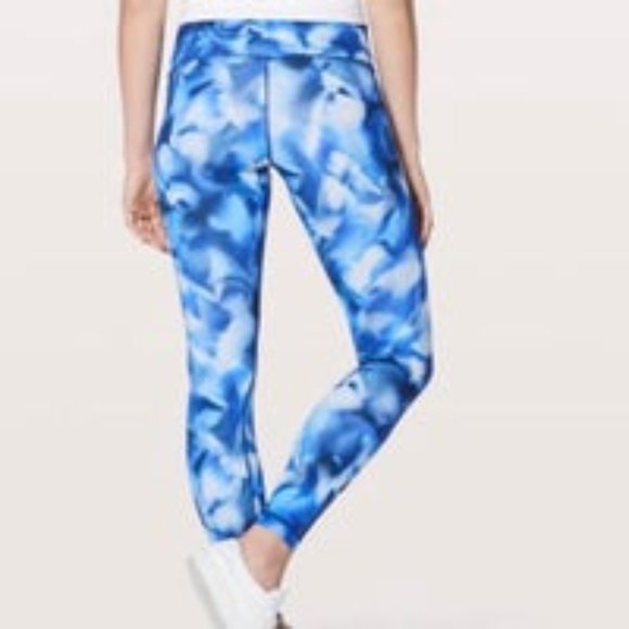 Like NEW Lululemon Wunder Under Blush Blossom Blue Leggings 28" Size 6 - Picture 4 of 12